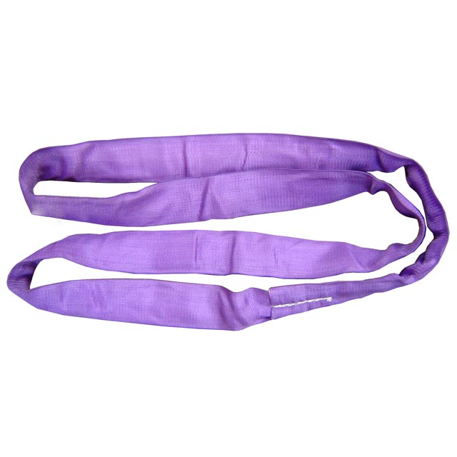 LOT OF 4 10' 4 10' PURPLE ROUND ENDLESS RECOVERY CRANE SLING STRAP